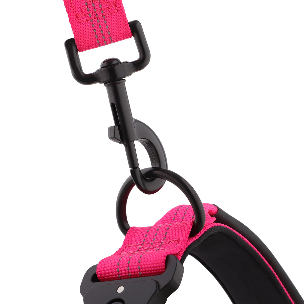DRIFT strong L  XL dog collar pink D ring detail