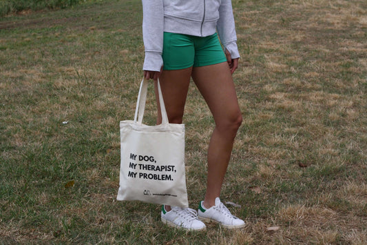 "My dog My Therapist" Tote Bag